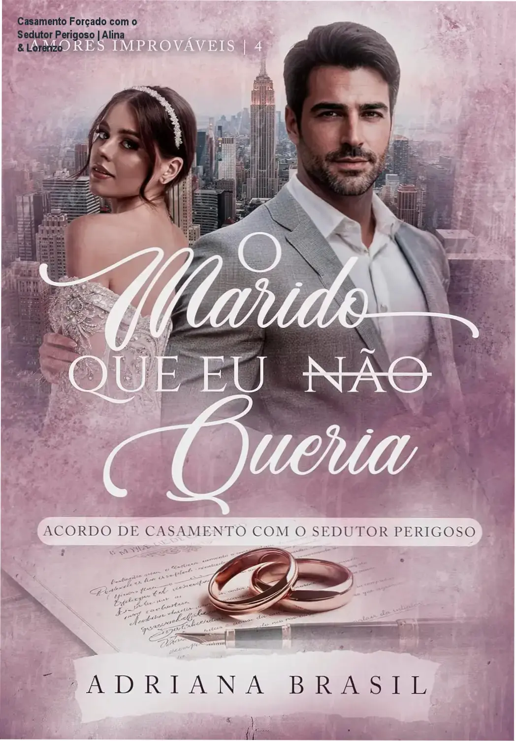 Capa do livro mostrando Alina e Lorenzo em um aperto de mão simbólico