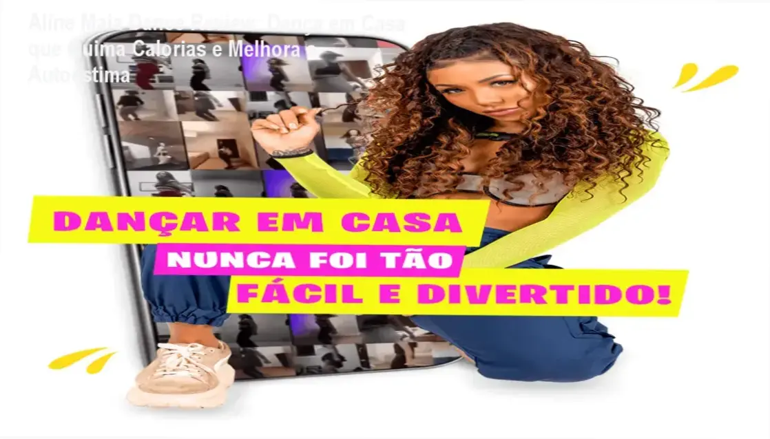 Aline Maia mostrando como funciona o portal exclusivo com aulas gravadas e o perfil fechado do Instagram