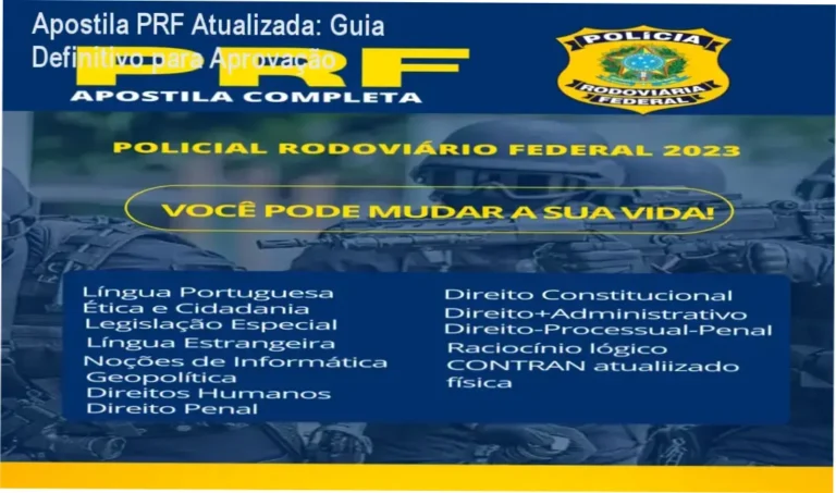 Apostila PRF Atualizada Alison More para candidatos à PRF