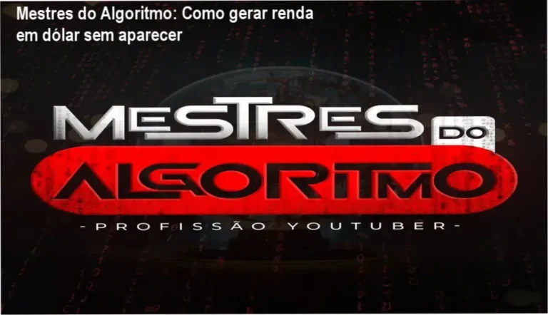 Caio Ferreira apresentando o curso Mestres do Algoritmo para canais dark no YouTube