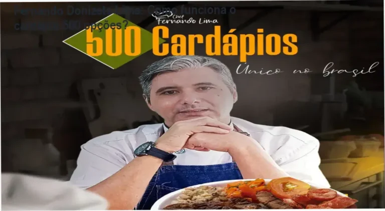 Cardápio com 500 Opções Montadas Fernando Donizete Lima bastidores e funcionamento interno
