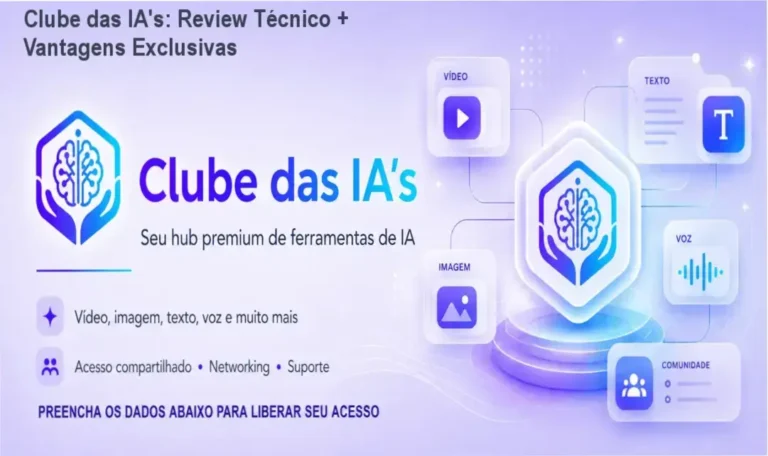 Clube das IA's: Acesso a múltiplas ferramentas de IA em um único ecossistema premium.