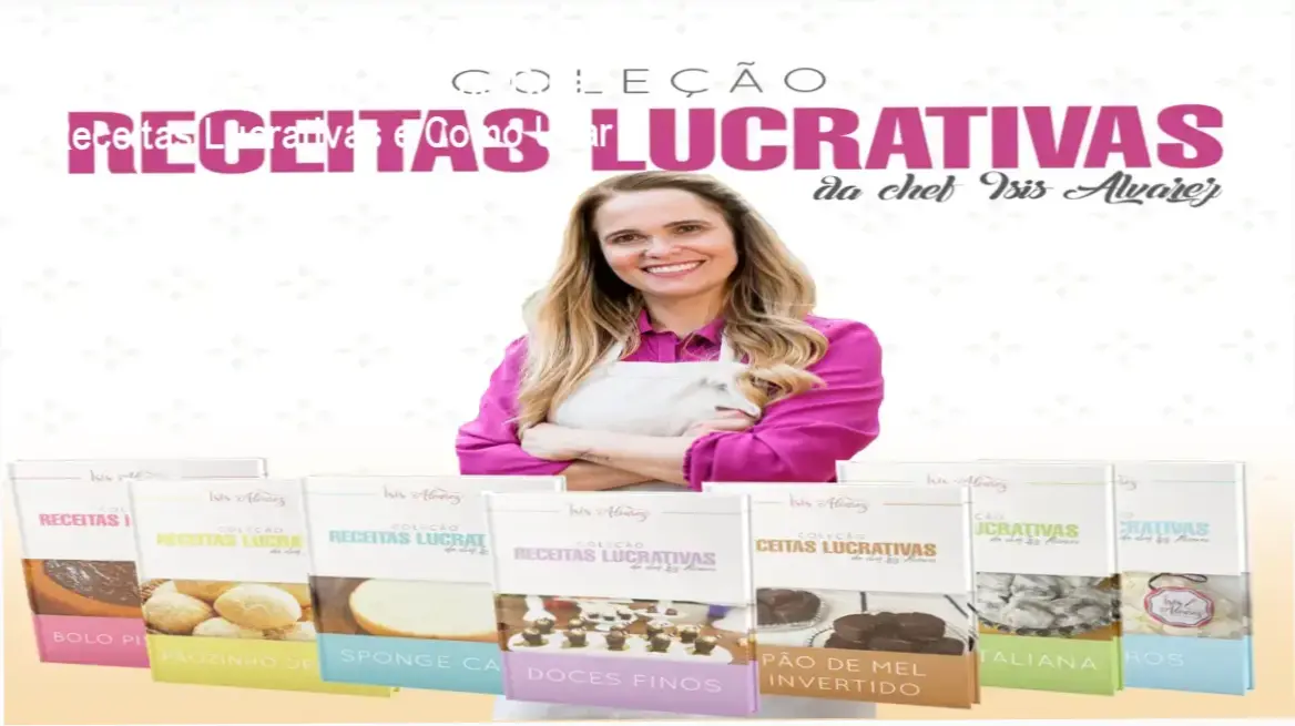 Capa do curso online da Chef Ísis Alvarez com receitas de confeitaria comercial