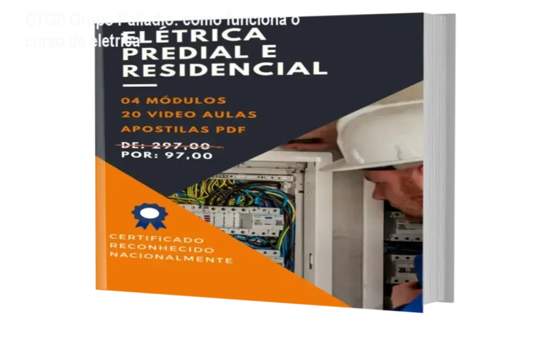 CTGP Grupo Palladio Curso Elétrica Predial e Residencial por dentro mostrando aulas e funcionalidades
