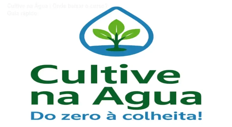 Tela do curso Cultive na Água mostrando módulos e acesso ao conteúdo