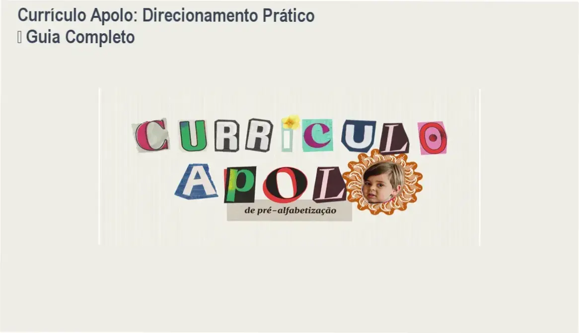 Currículo Apolo mostrando plano de atividades para crianças de 2 a 5 anos