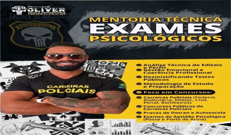 Curso Seja APROVADO no EXAME PSICOLÓGICO Professor Mateus Oliver autoridade e confiabilidade Instituto Óliver