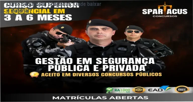 Imagem ilustrando o acesso online ao Curso Superior Sequencial em Gestão de Segurança Pública e Privada da Spartacus