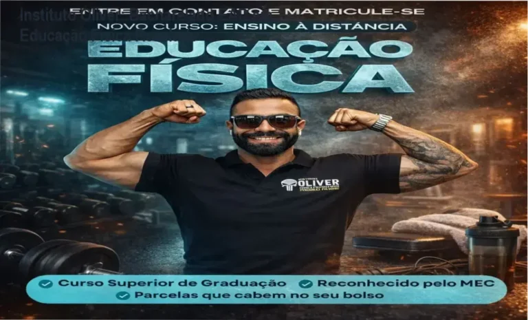 Instituto Óliver, curso EAD Bacharelado em Educação Física com destaque para estrutura e garantia