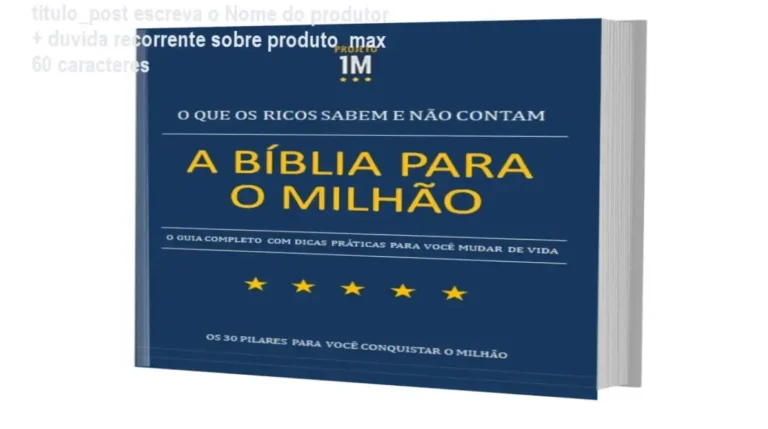 Informação sobre o E-BOOK - A BÍBLIA PARA O MILHÃO: Controvérsias em Oferta Digital