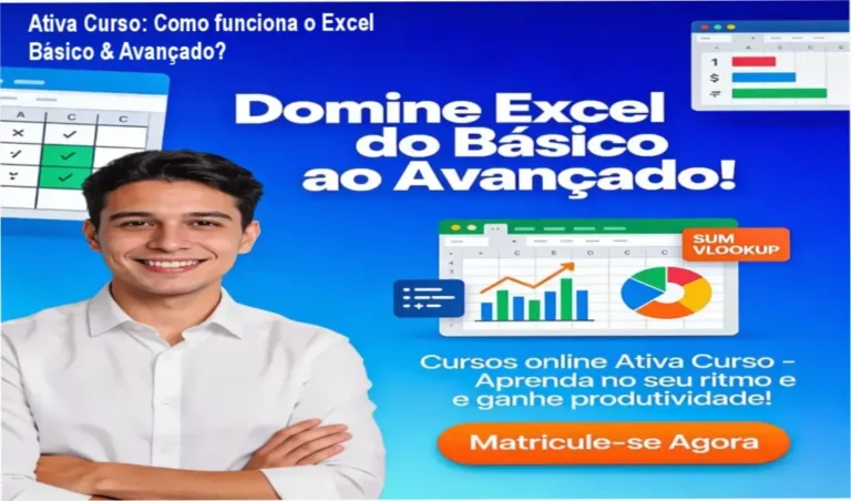 Excel Básico & Avançado Ativa Curso bastidores e funcionamento da plataforma EAD