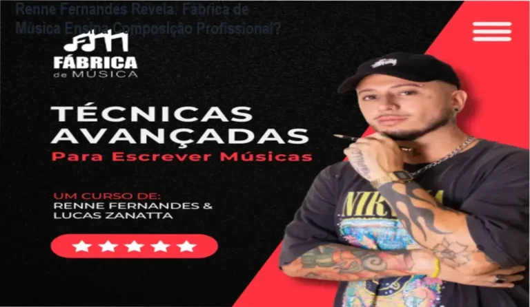 Fábrica de Música de Renne Fernandes mostrando aulas avançadas de composição musical