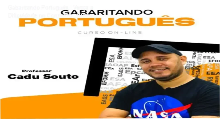 Captura de tela do curso Gabaritando Português mostrando aulas ao vivo e exercícios resolvidos