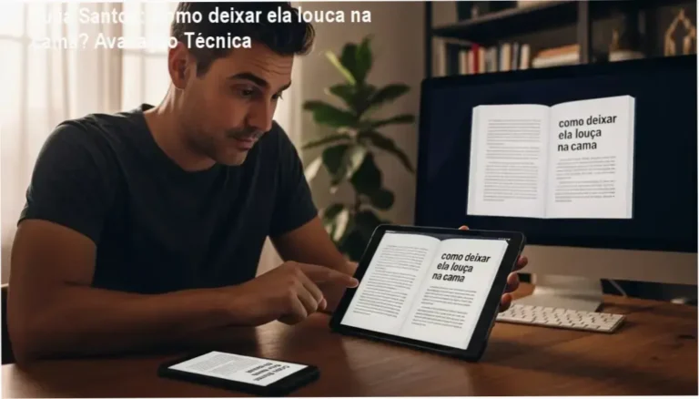 Julia Santos apresentando o curso Como Deixar Ela Louca na Cama, focado em técnicas de prazer feminino