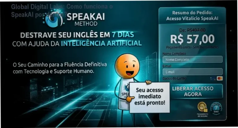 Método SpeakAI Global Digital Labs bastidores e funcionamento interno do curso
