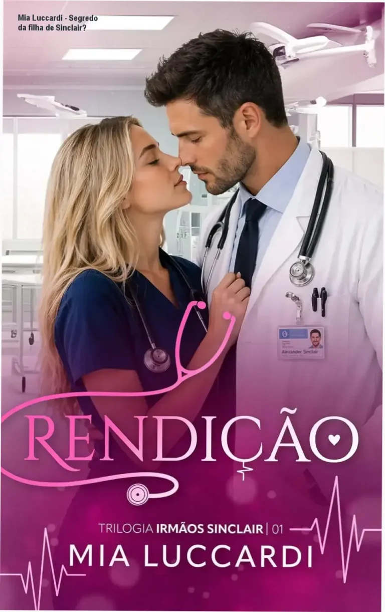 Cenário hospitalar com Mia Luccardi, representando o drama médico e emocional do romance