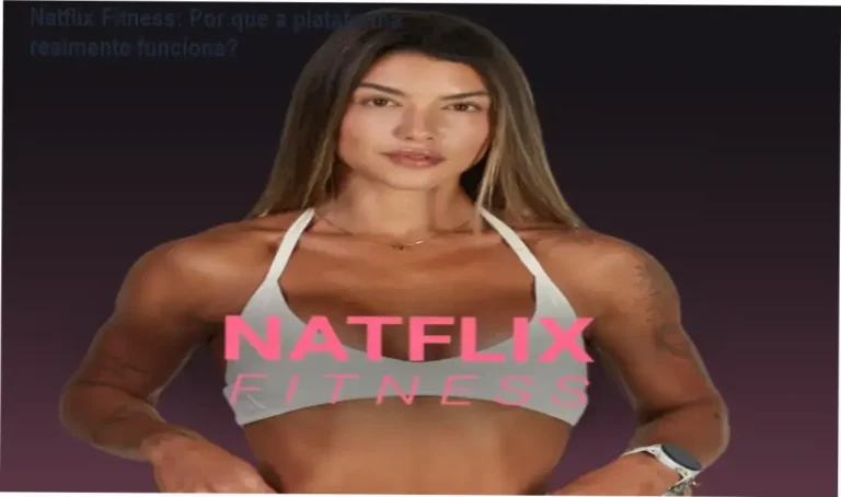 Mulher treinando em casa com a plataforma Natflix Fitness