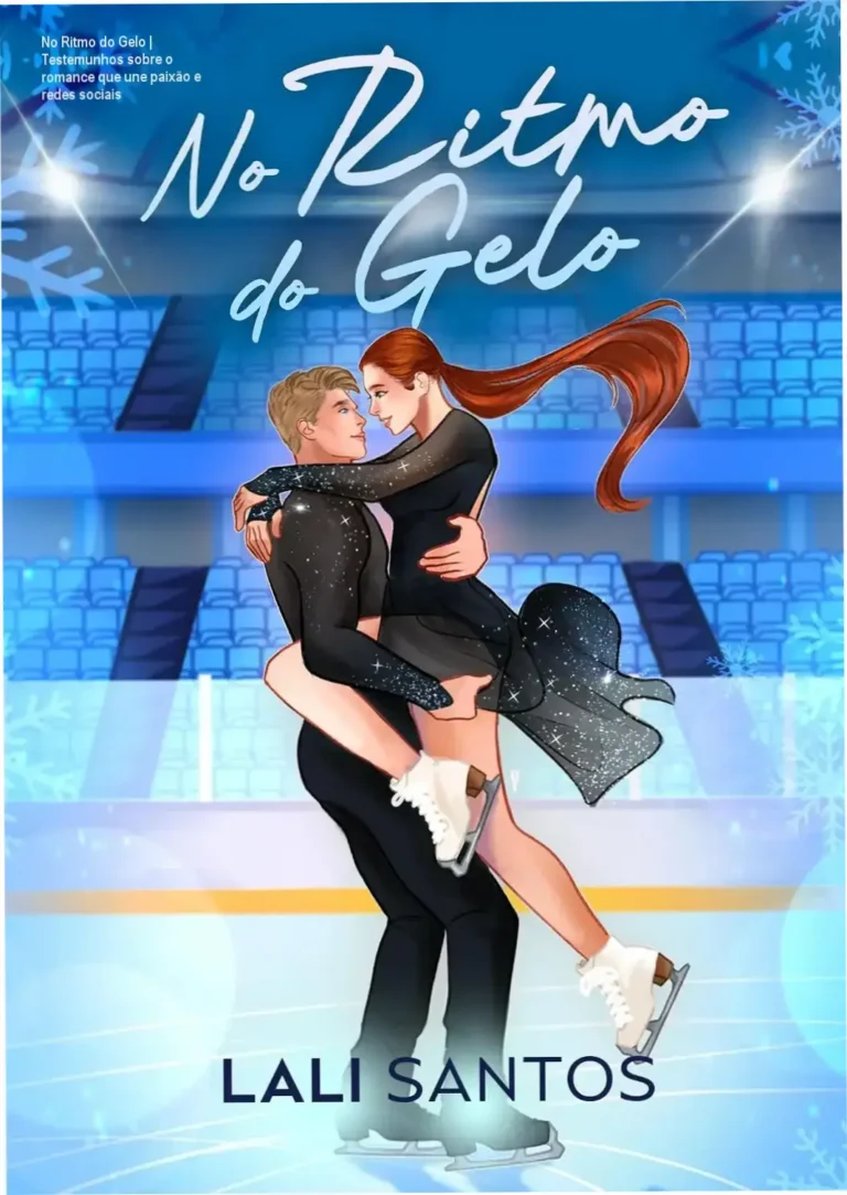 Capa do ebook No Ritmo do Gelo por Lali Santos destacando o romance entre atletas e redes sociais