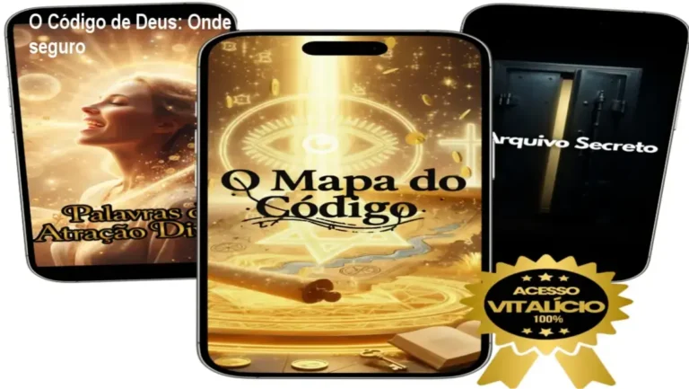 Página de download oficial do curso O Código de Deus, mostrando acesso seguro ao conteúdo vitalício