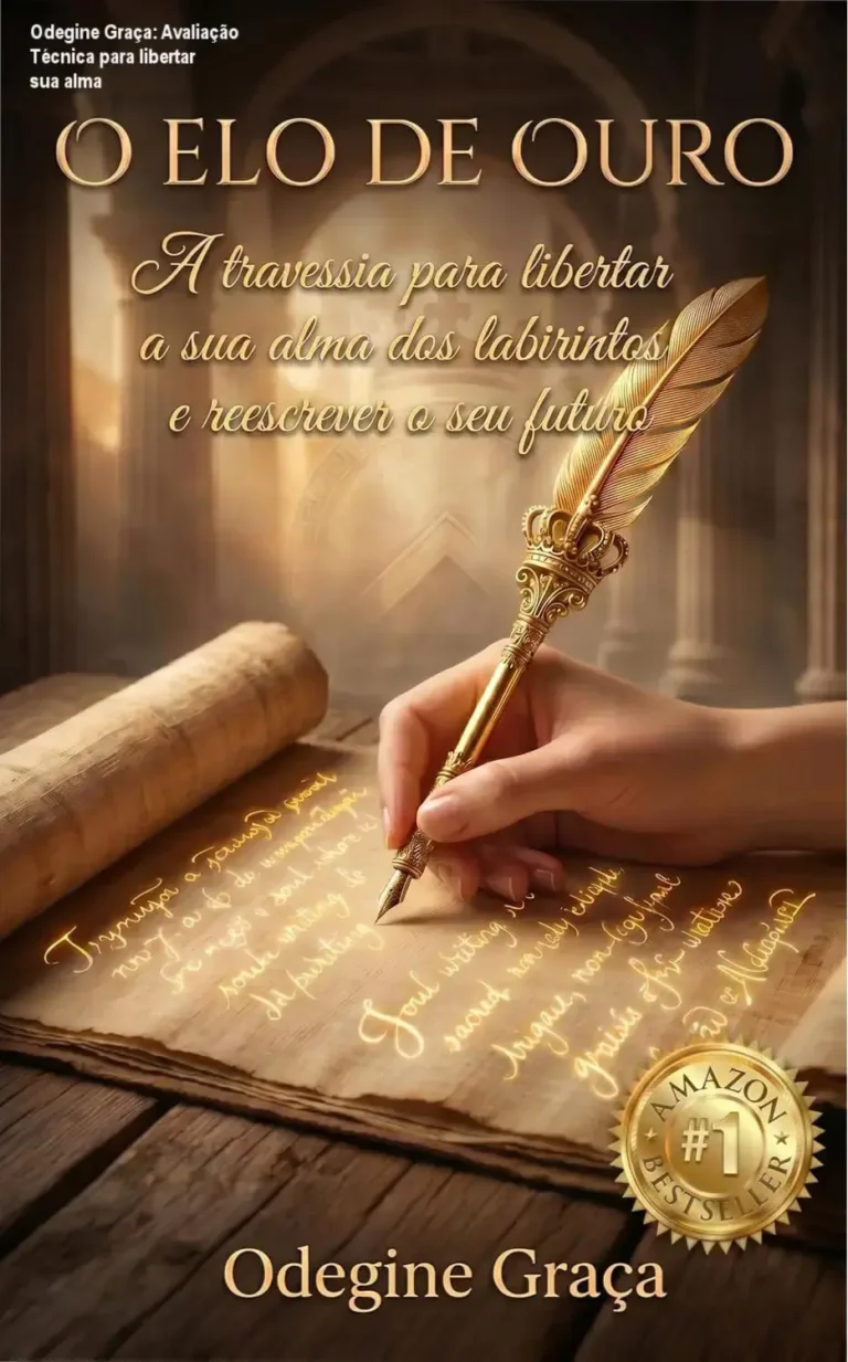 Capa do eBook O Elo de Ouro de Odegine Graça, simbolizando a libertação da alma dos labirintos internos