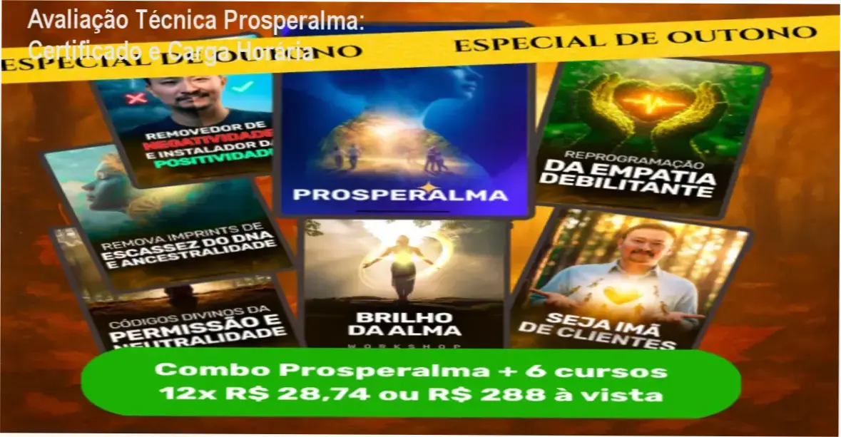 Prosperalma de Cesar Yojiro Matsumoto com certificado e carga horária