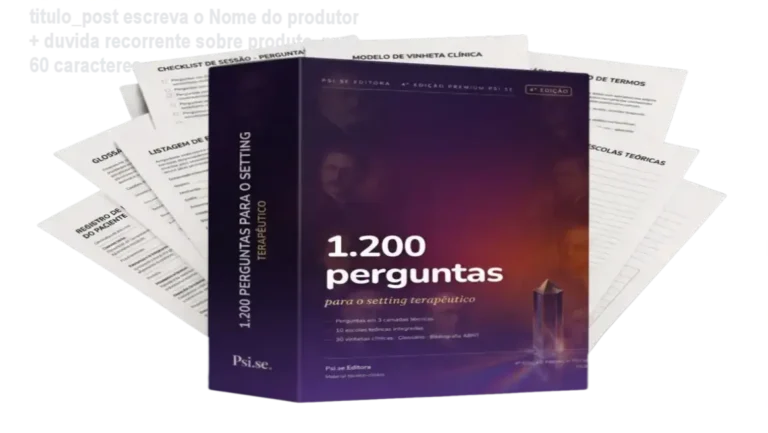 Capa do livro 1.200 Perguntas para o Setting Terapêutico – 4ª Edição Premium da Psi.se Editora