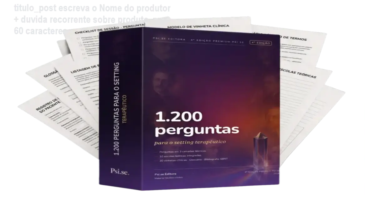 Capa do livro 1.200 Perguntas para o Setting Terapêutico – 4ª Edição Premium da Psi.se Editora