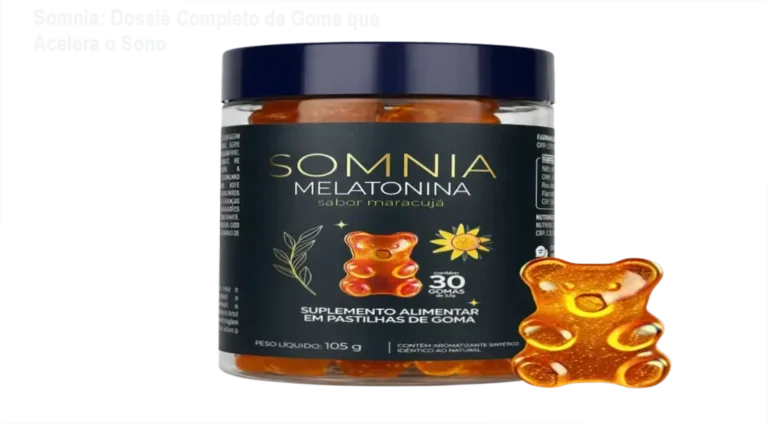 Somnia Naturallis bastidores funcionamento visão interna goma melatonina