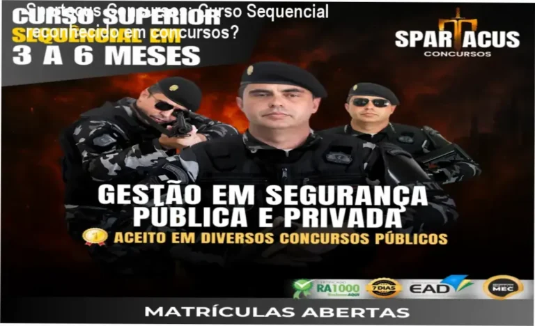 Imagem ilustrativa do Curso Superior Sequencial em Gestão de Segurança Pública e Privada da Spartacus Concursos