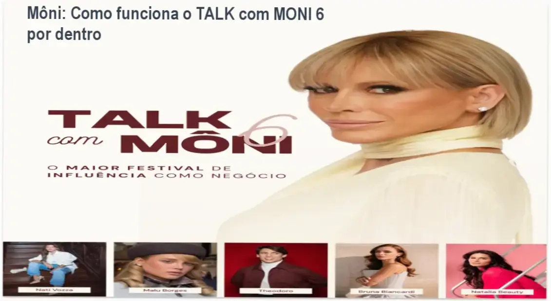 TALK com MONI 6 Môni bastidores e funcionamento interno do evento