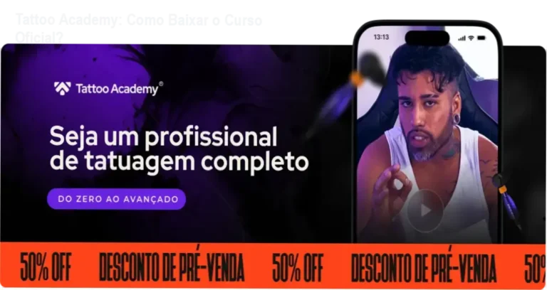 Tela mostrando acesso ao curso Tattoo Academy oficial