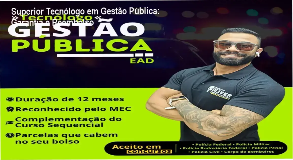 Superior Tecnólogo em Gestão Pública - Instituto Óliver: Reembolso e Garantia