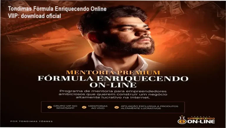 Capa do curso Tondimas Fórmula Enriquecendo Online VIIP com ícone de download