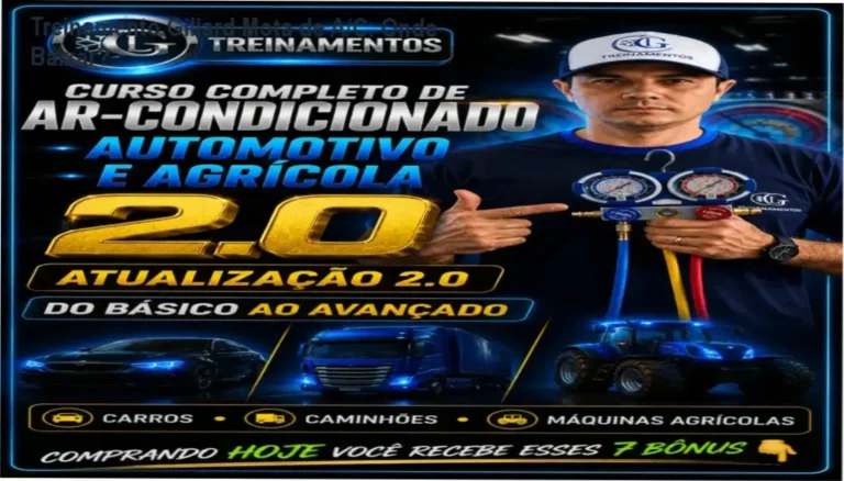 Tela do curso online Treinamento Giliard Mota de Ar‑Condicionado com destaque para botão de acesso