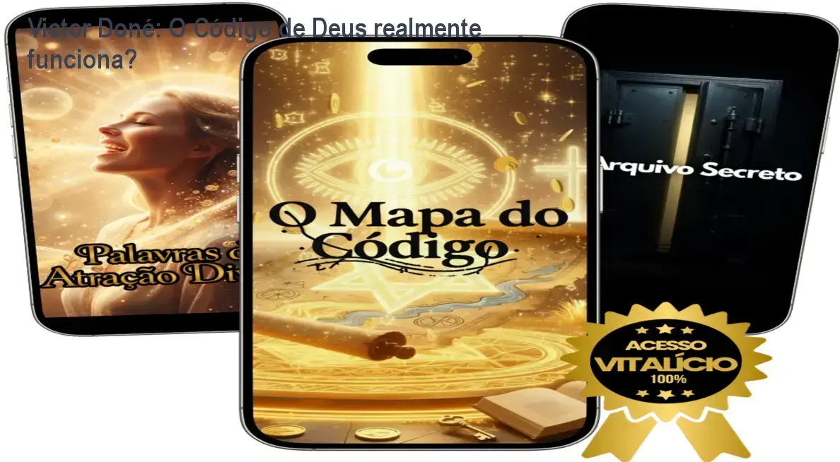 Capa do curso O Código de Deus de Victor Doné, mostrando mapa de reprogramação mental