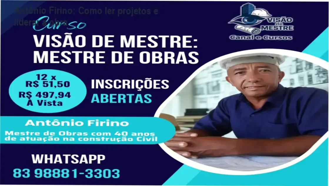 Visão de Mestre Antônio Firino bastidores funcionamento e visão interna
