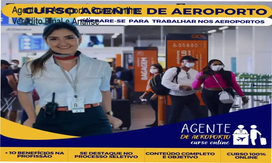 Estudante acessando o treinamento de Agente de Aeroporto Online para preparação de carreira na aviação