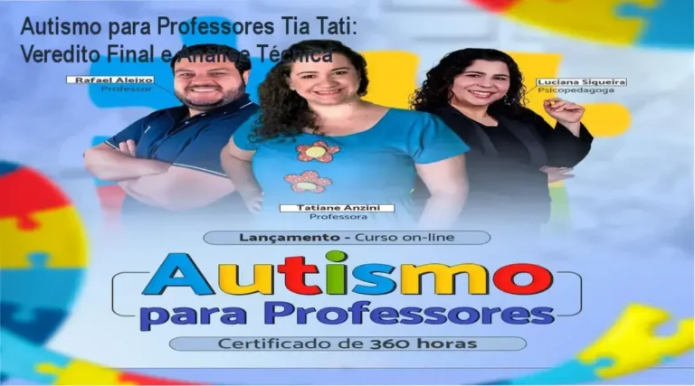 Curso Autismo para Professores Tia Tati: visão interna da plataforma e materiais didáticos