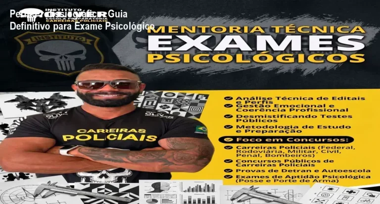 Material didático do curso Técnica em Perfil Profissiográfico para exames psicológicos de concursos