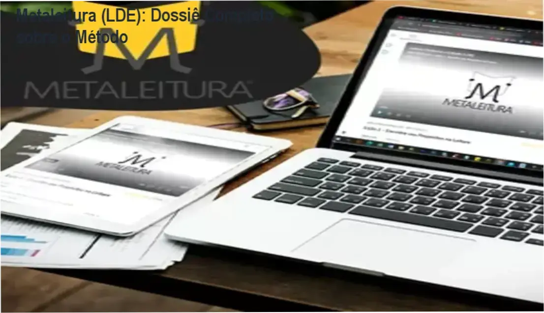 Estudante utilizando técnicas de leitura dinâmica e metaleitura para aumentar a retenção de conteúdo