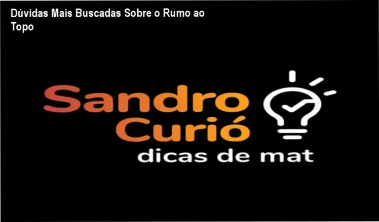 Ilustração que mostra mapa mental de conceitos de matemática do curso Rumo ao Topo com Sandro Curió