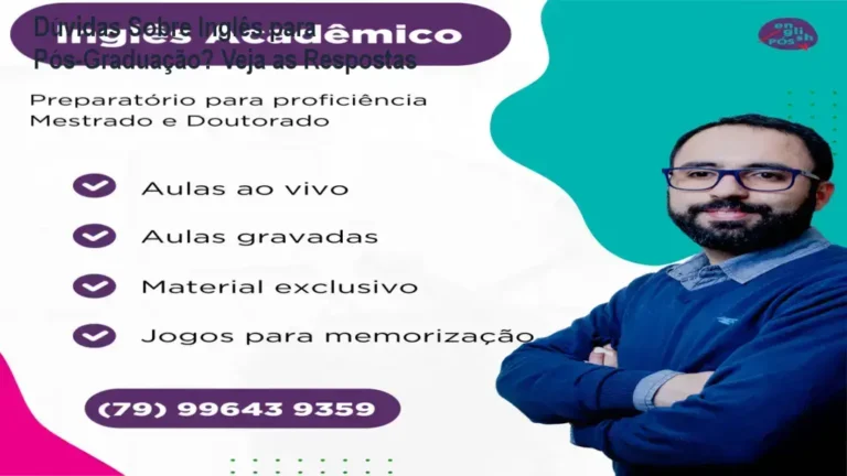 Plano Full de Inglês Preparatório para mestrado e doutorado com recursos de memorização e aulas ao vivo