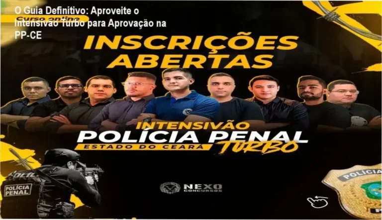 Intensivão Turbo da Nexo Concursos: Norma de funcionamento dos estudos dia a dia para a PP-CE