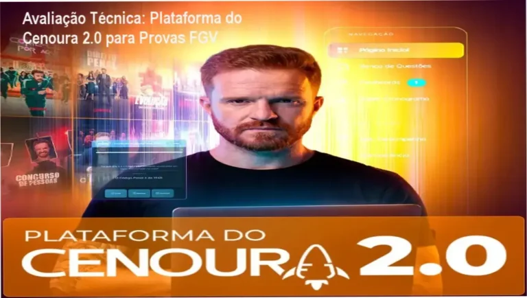 Tela da Plataforma do Cenoura 2.0 exibindo banco de questões comentadas e flashcards para Direito Penal.