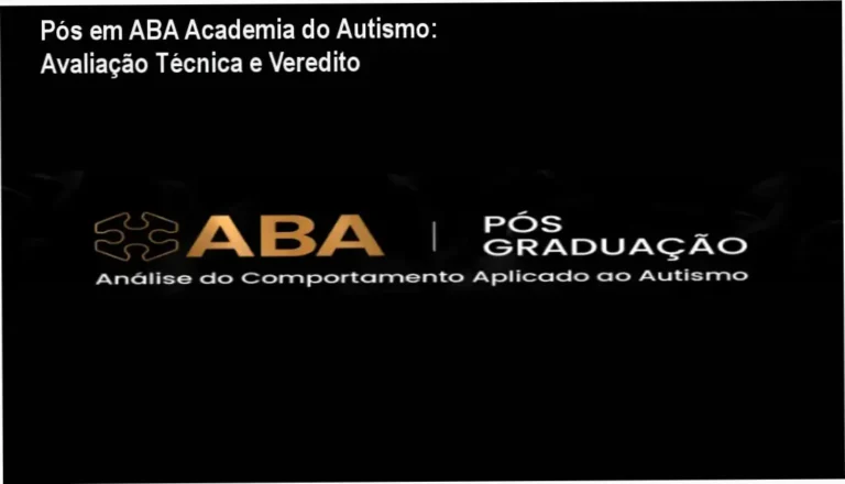 Pós-Graduação em ABA da Academia do Autismo bastidores e plataforma de ensino