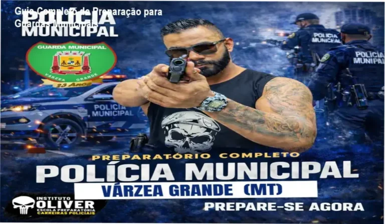 Material de estudo do curso Preparatório Completo Guarda Municipal de Várzea Grande com guias de preparação para concursos