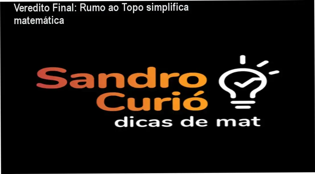 Plano de estudo do curso Rumo ao Topo sobre matemática para iniciantes