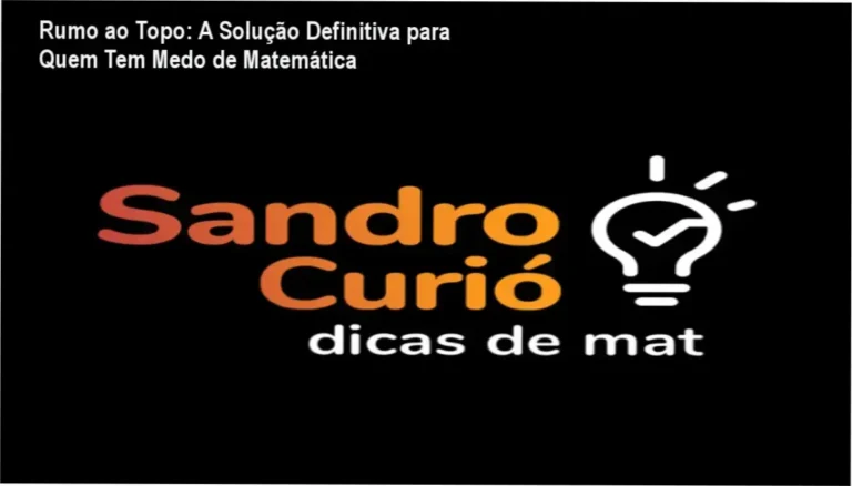Rumo ao Topo Matemática Premium: Aluno resolvendo exercícios com orientação de Sandro Curió em ambiente de aprendizado digital