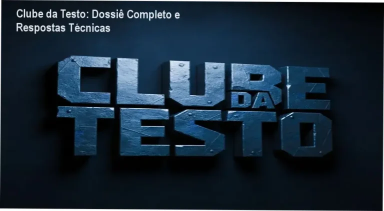 Infográfico técnico detalhando os pilares do método Clube da Testo para saúde masculina