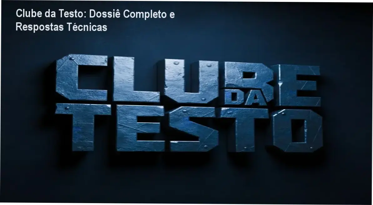 Infográfico técnico detalhando os pilares do método Clube da Testo para saúde masculina